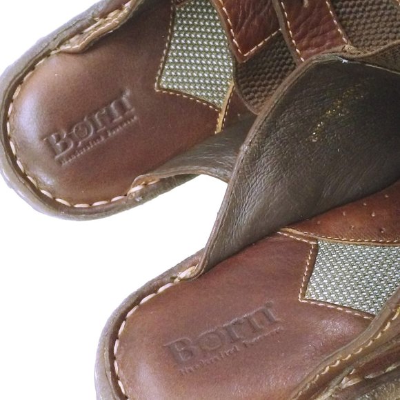 Born Handcrafted Footwear MJ18 Utility Slide -8M Comfort Strap Duty-Tread Brown - Picture 9 of 12